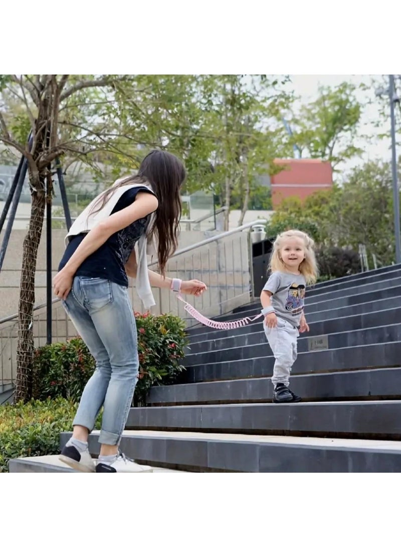 Toddler Safety Harness Walking Leash, Anti Lost Wrist Link Pink - Image 4
