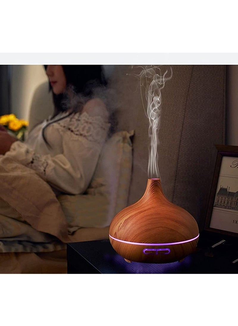 Aroma - Aroma Diffuser and Humidifier with Night Light in an Elegant Wooden Design - Image 1