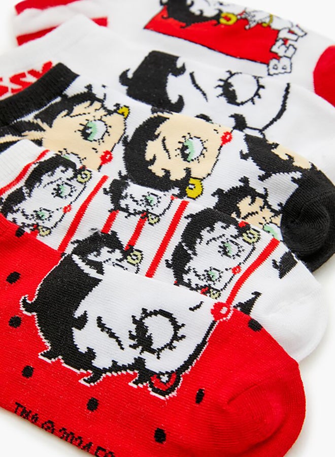 FOREVER 21 Betty Boop Ankle Socks - 5 pack  - Image 4