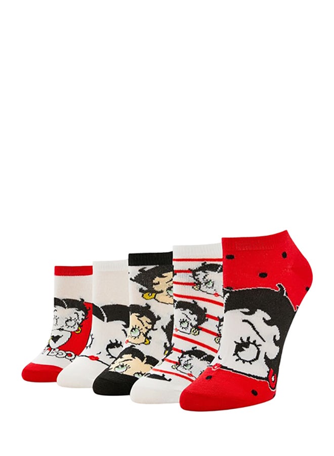 FOREVER 21 Betty Boop Ankle Socks - 5 pack  - Image 1