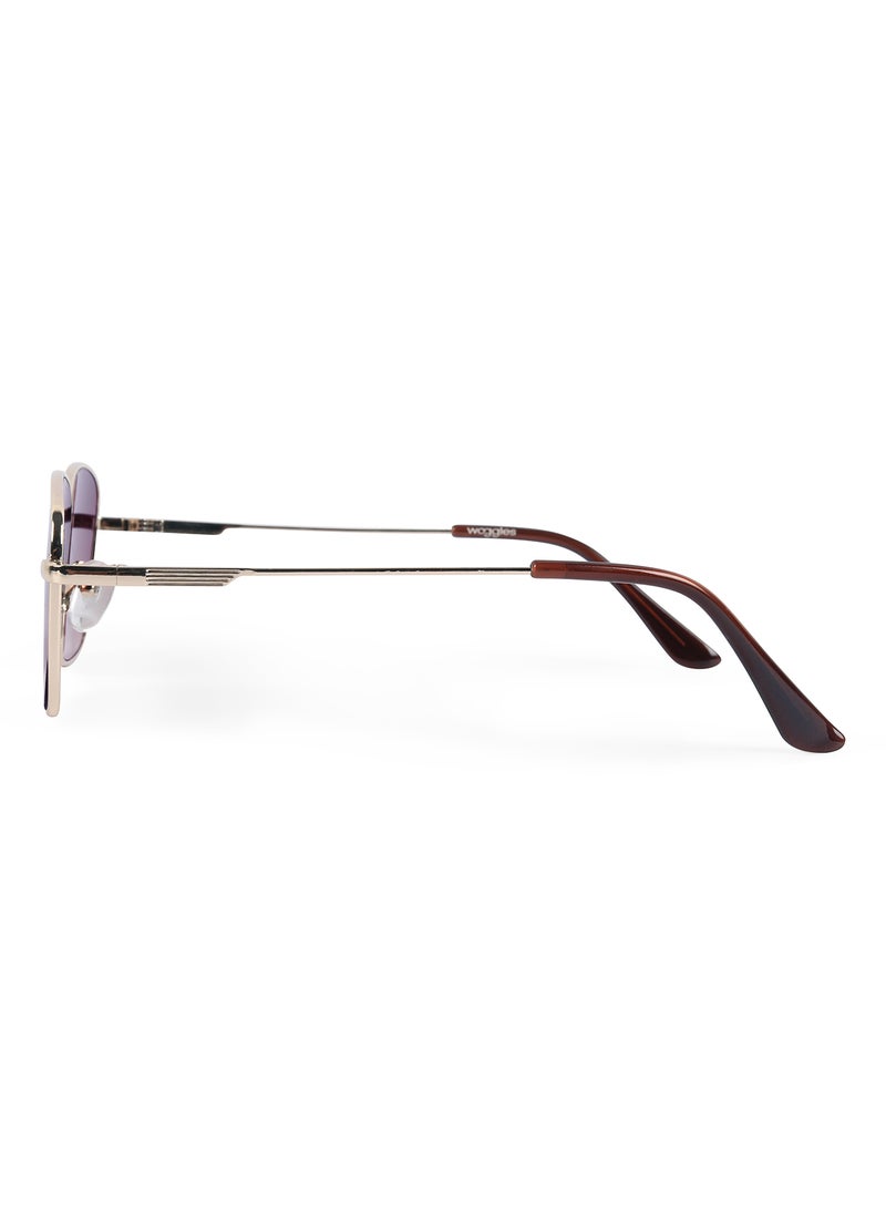Woggles UV- Protected  Golden Rectangle Sunglasses  - Image 5