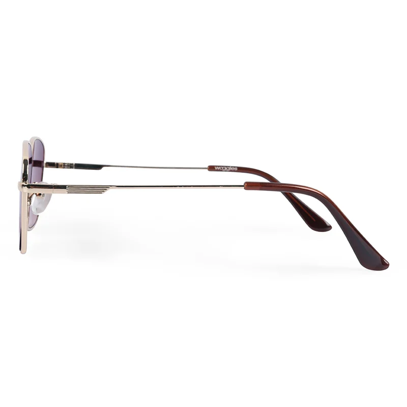 Woggles UV- Protected  Golden Rectangle Sunglasses