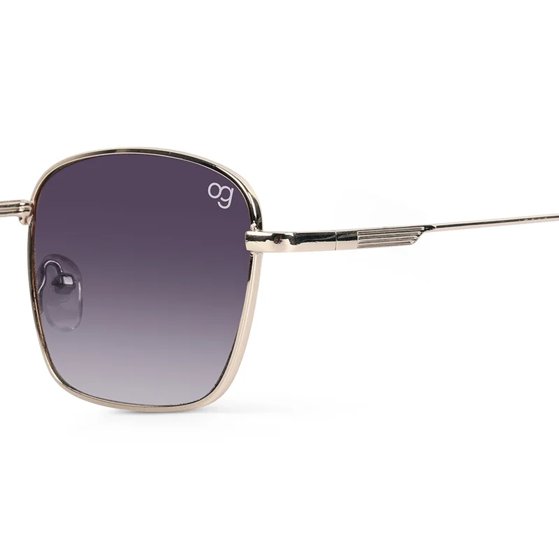 Woggles UV- Protected  Golden Rectangle Sunglasses