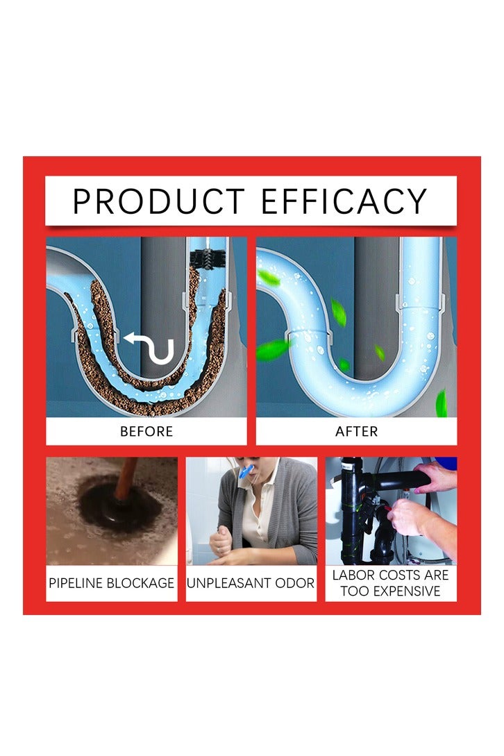 1-Bottle Instant Stain Removal Pipe Dredging Agent,Clean Dredge Agent for Solving Pipeline Blockage - Image 4