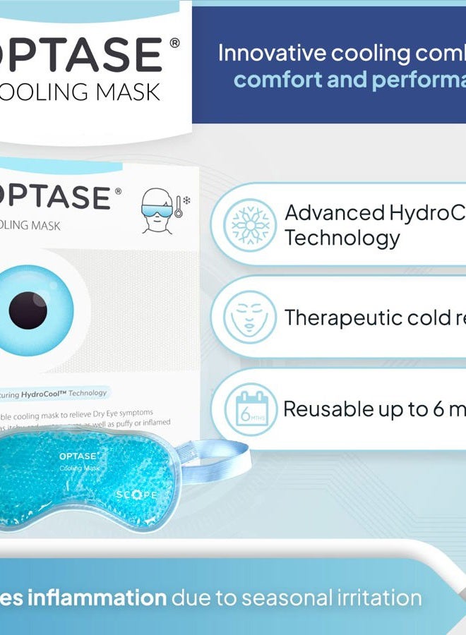 OPTASE Cooling Mask – Gel Eye Mask for Dry Eyes and Seasonal Inflammation Relief – Cold Compress with Innovative HydroCool Technology - Image 2