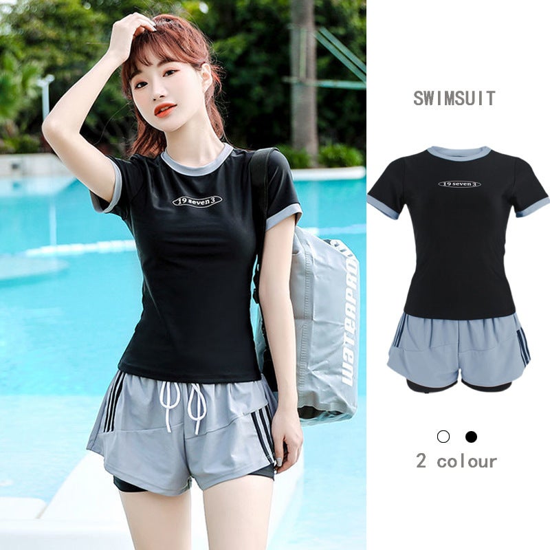 Slimming Two-Piece Swimsuit for Women 8039 black  - Image 3