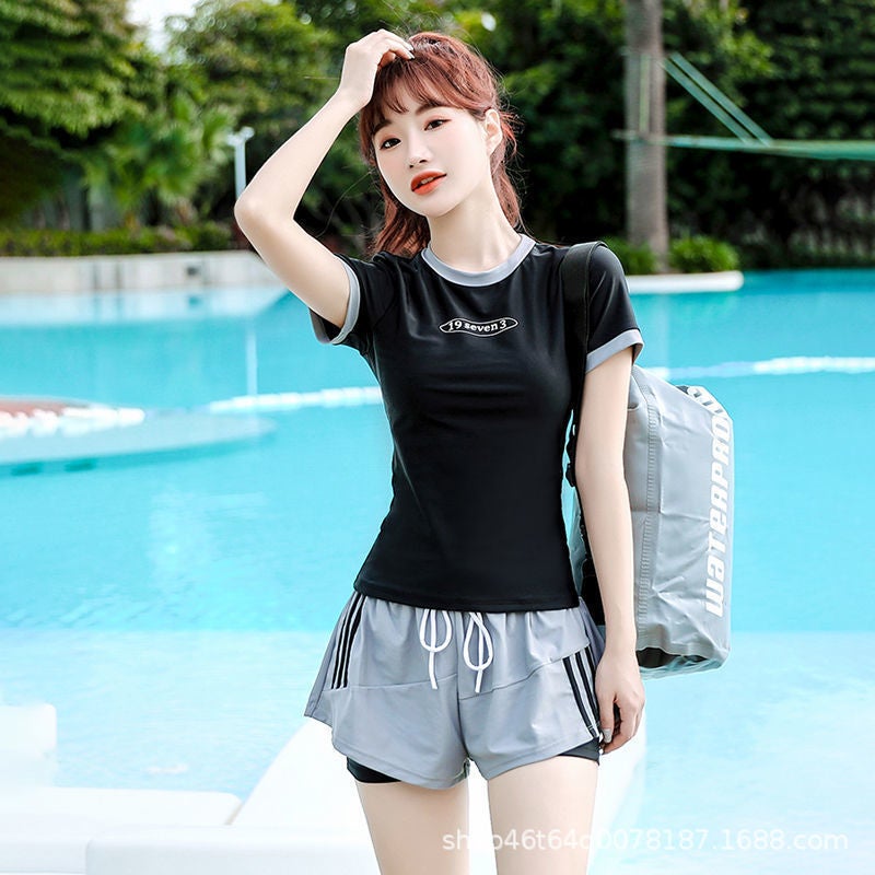 Slimming Two-Piece Swimsuit for Women 8039 black  - Image 1