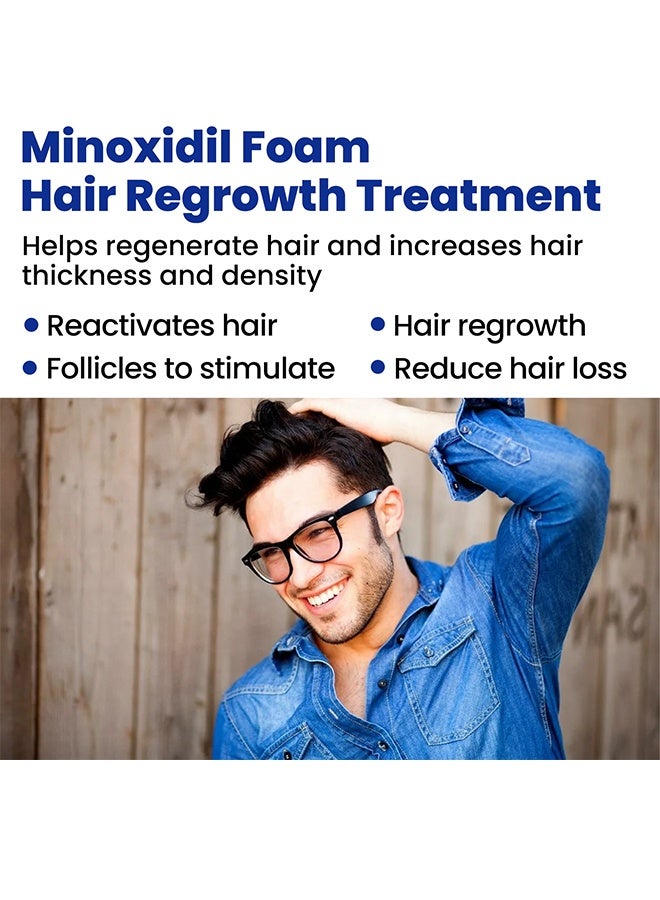 إيست مون رغوة إعادة نمو الشعر المينوكسيديل 5٪ للرجال - مكافحة تساقط الشعر وترققه وانحسار خط الشعر ، وتعزز اللحية والشعر الأكثر كثافة - Image 2