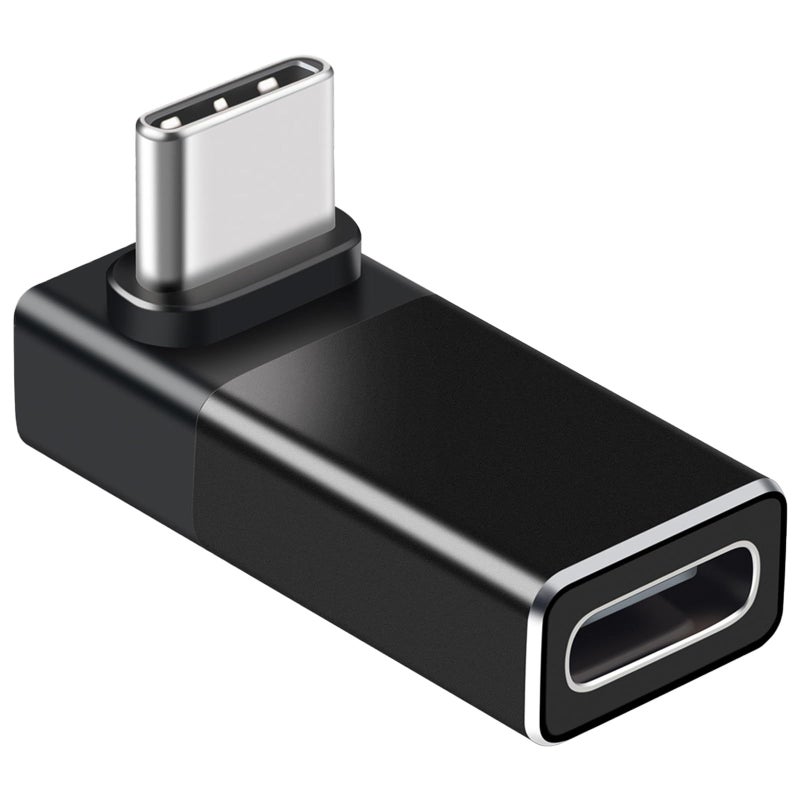 90 Degree USB C Adapter Standard Type C Male to Female Extender for Laptops Tablets Black - Image 4