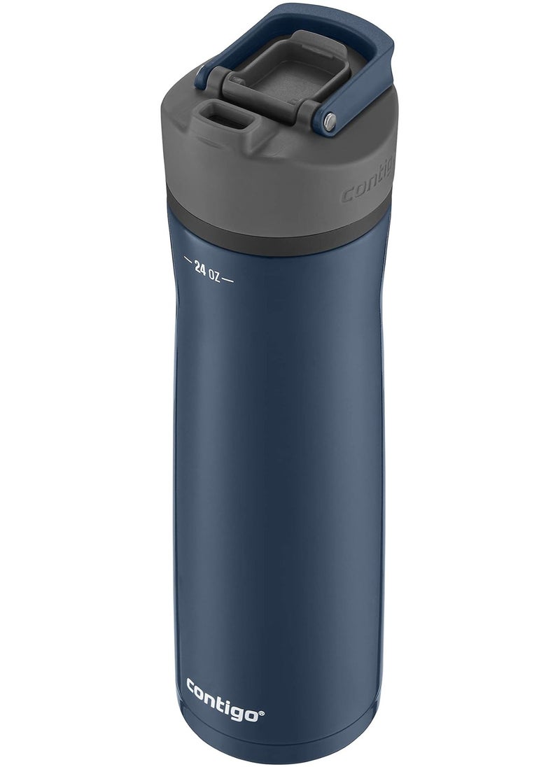 Contigo - Contigo Cortland Chill 2.0 Stainless Steel Vacuum-Insulated Water Bottle with Spill-Proof Lid, Keeps Drinks Hot or Cold for Hours with Interchangeable Lid, 24oz, Blueberry - Image 1