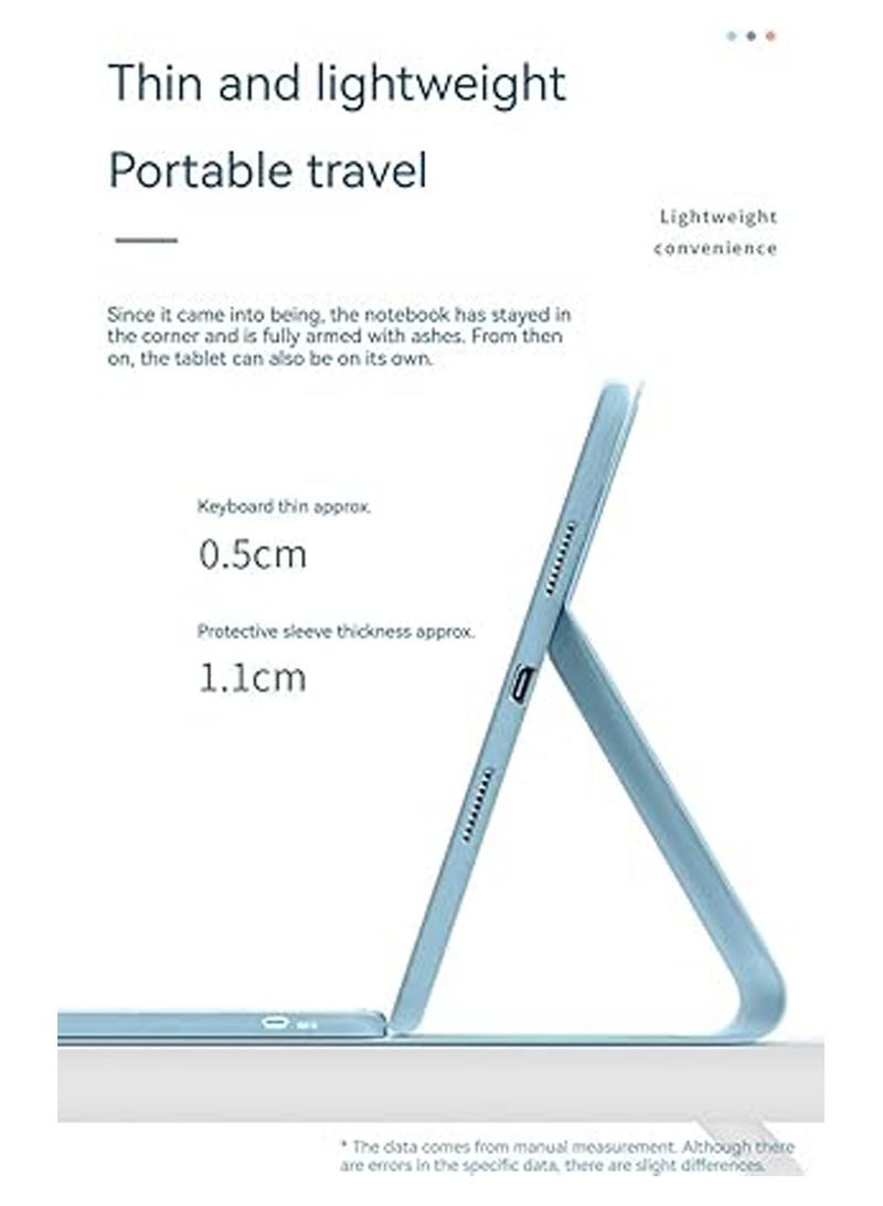 عام حالة لوحة مفاتيح متوافقة مع شاومي ريدمي باد إس إي بحجم 11 بوصة، حالة قابلة للطي ومغناطيسية للتابلت مع لوحة مفاتيح بلوتوث قابلة للانفصال، تشمل لوحة المفاتيح والفأرة لـ ريدمي باد إس إي - Image 4