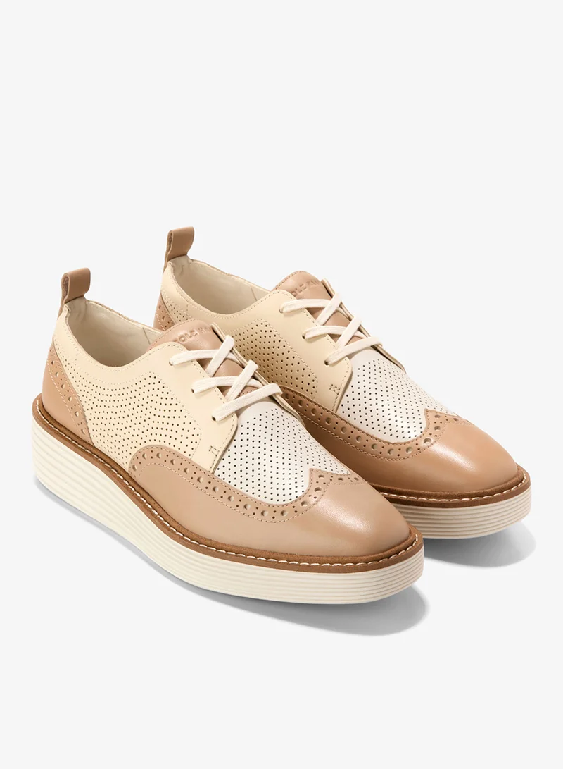 COLE HAAN Women's ØriginalGrand Platform Wingtip Oxfords