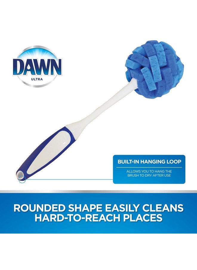 Dawn - Ultra Puff Glassware And Dish Cleaning Brush 11.1" X 2.5" X 2.5" Blue/White - Image 1