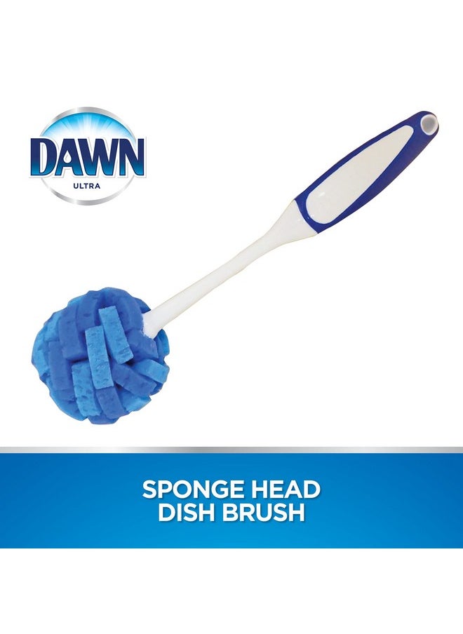 Dawn - Ultra Puff Glassware And Dish Cleaning Brush 11.1" X 2.5" X 2.5" Blue/White - Image 1
