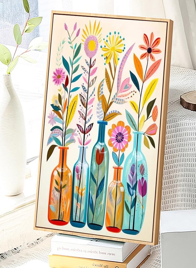 JATOK Paint by Numbers Kit for Adults Beginners, Flowers DIY Easy Acrylic Oil Painting by Numbers on Canvas, Paint-by-Numbers Drawing Kits for Gift Home Wall Decor Without Frame 16x20in - Image 5
