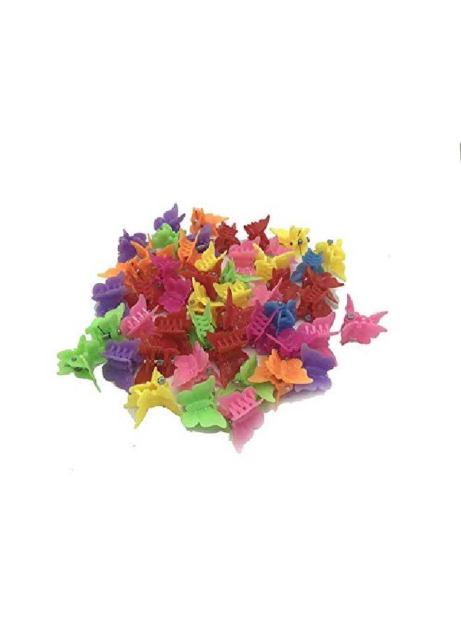 esowemsn 50 Pcs Mixed Color Mini Plastic Beautiful Butterfly Hair Clips Hair Accessories Hair Clip For Women Lady And Girls(Random Color)  - Image 5