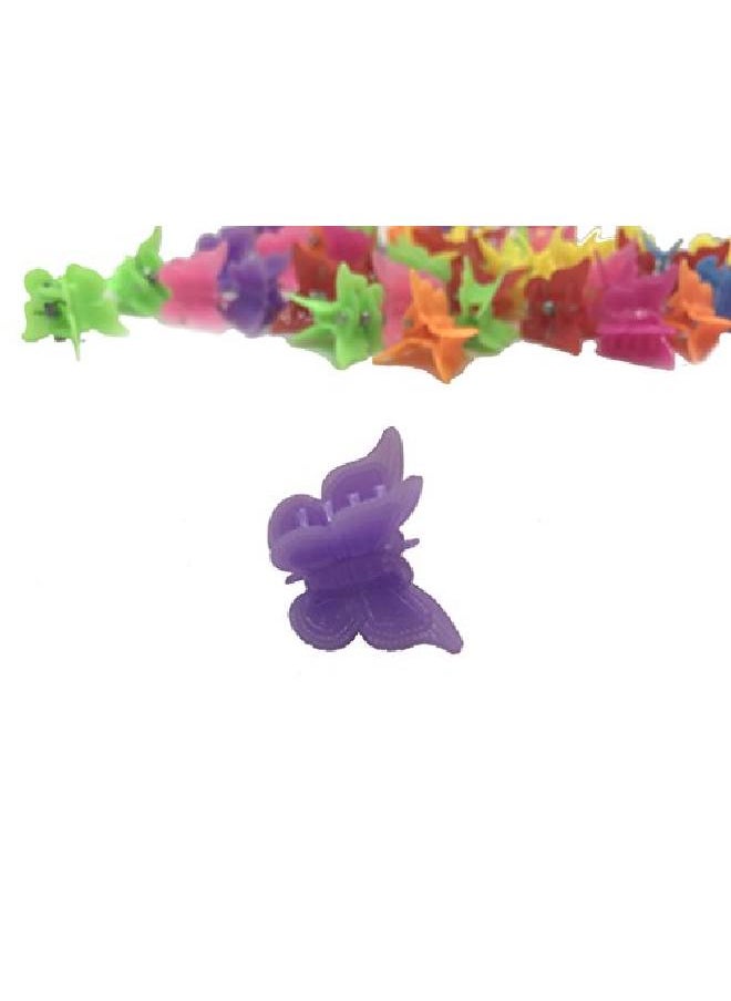 esowemsn 50 Pcs Mixed Color Mini Plastic Beautiful Butterfly Hair Clips Hair Accessories Hair Clip For Women Lady And Girls(Random Color)  - Image 4