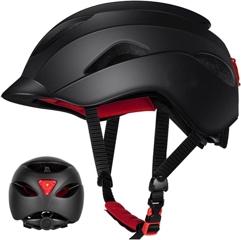 Oasisgalore Bike Helmet with LED Light, Adjustable Cycling Safety MTB & Scooter Cycle Accessorie Bicycle Helmet for Adult Men & Women - خوذة دراجة هوائية، خوذه - Image 1