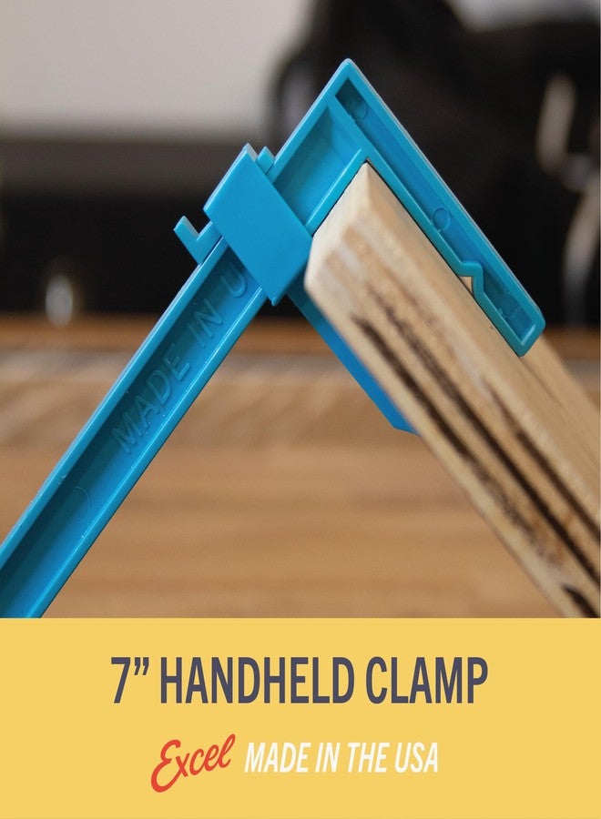 Excel Blades 7-Inch Adjustable Plastic Bar Clamps Set - 4-Pack Mini Woodworking Clamps and Spreaders for Model Building, Crafts, and DIY Woodworking Projects - Inch-Marked Side Beams - Made in USA - Image 4