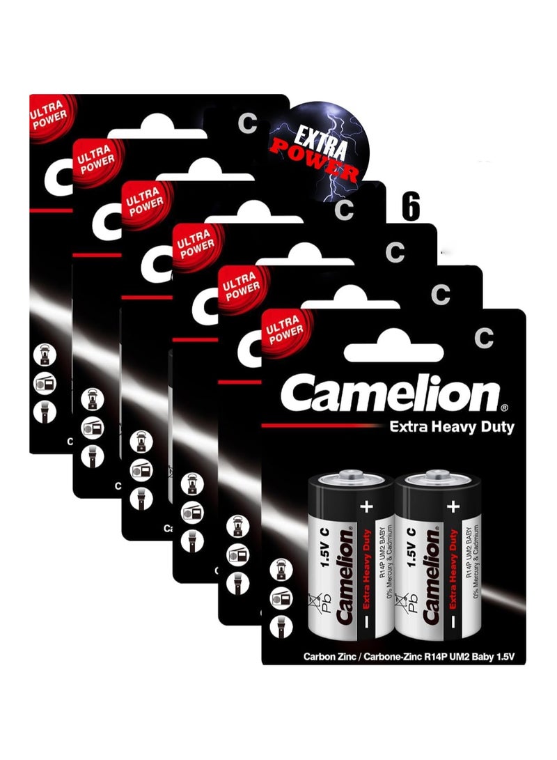 Camelion Camelion C battery Extra Heavy Duty 2 per Pack 6 Packs