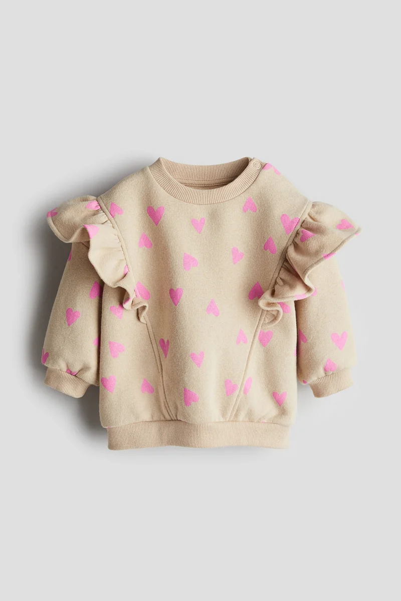 اتش اند ام Flounce-trimmed sweatshirt