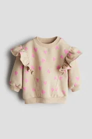 اتش اند ام Flounce-trimmed sweatshirt