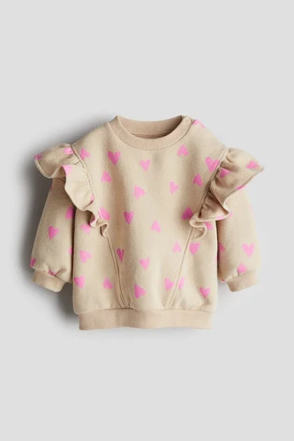 اتش اند ام Flounce-trimmed sweatshirt