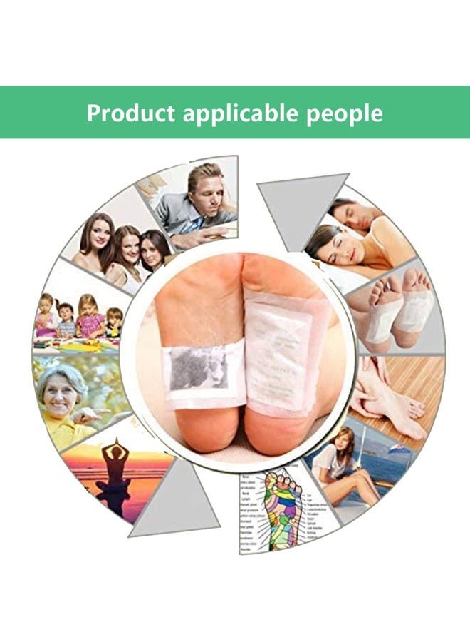 maguja Foot Pads, 100Packs Relief Stress Ginger Foot Pads and 100PCS Adhesive Sheets for Foot Care Removing Impurities, Relieve Stress Improve Sleep, Suitable for Travel or Home Use (White) - Image 5