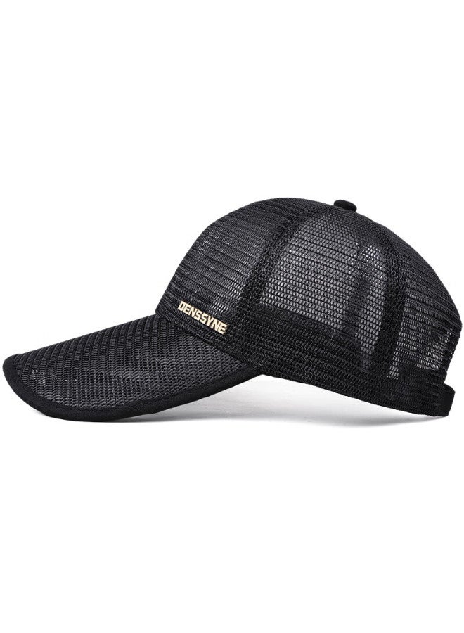 Denssyne 11cm Extended Brim Hat For Men, Mesh Summer Breathable Lightweight Sun Hat, Full Mesh Baseball Cap For Women, Visor Cap