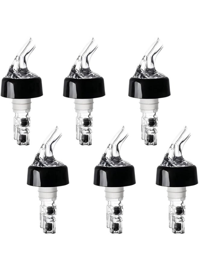 كيلا Joyzzz عبوة من 6 قطع لصب زجاجات الخمور، 30 مل، سكب زجاجات الخمور الأوتوماتيكي، سكب سريع لقياس المشروبات الروحية، يقلل من النفايات، مصنوع من البلاستيك المتين والفولاذ المقاوم للصدأ، مناسب للمشروبات والنبيذ والكوكتيلات - Image 1