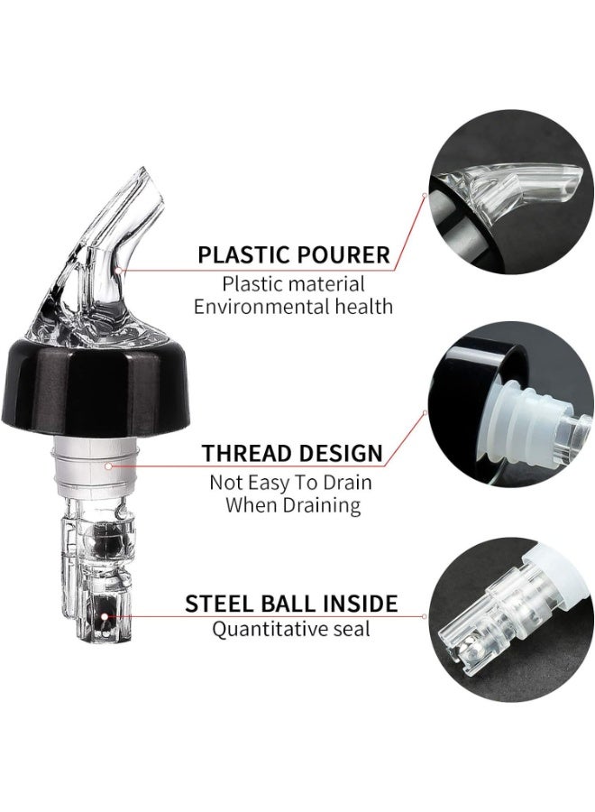 كيلا Joyzzz عبوة من 6 قطع لصب زجاجات الخمور، 30 مل، سكب زجاجات الخمور الأوتوماتيكي، سكب سريع لقياس المشروبات الروحية، يقلل من النفايات، مصنوع من البلاستيك المتين والفولاذ المقاوم للصدأ، مناسب للمشروبات والنبيذ والكوكتيلات - Image 2
