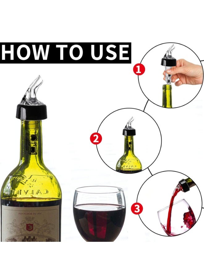 كيلا Joyzzz عبوة من 6 قطع لصب زجاجات الخمور، 30 مل، سكب زجاجات الخمور الأوتوماتيكي، سكب سريع لقياس المشروبات الروحية، يقلل من النفايات، مصنوع من البلاستيك المتين والفولاذ المقاوم للصدأ، مناسب للمشروبات والنبيذ والكوكتيلات - Image 5