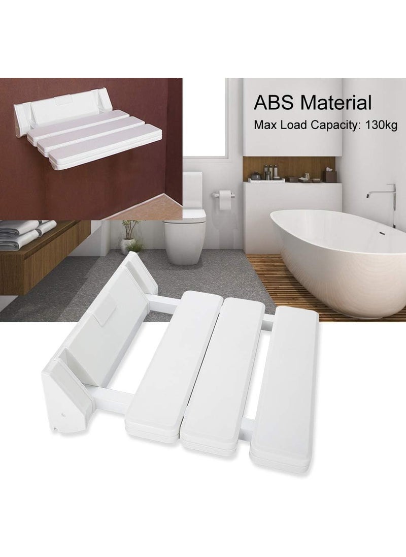 HURRISE HURRISE Bathroom DropLeaf Stool Aluminium Alloy Frame Folding Bathroom Seat Anti Slip Showering Chair Home Office Public Foot Rest Stool  - Image 3