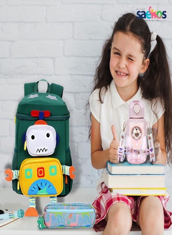 SAEKOS Kids School Bag for Preschool | Durable Water-Resistant Backpack for Toddlers Ages 2–5 | Fits A4 Books | Water Bottle Pocket | Comfortable Straps | School Bag for Boys and Girls - Image 3