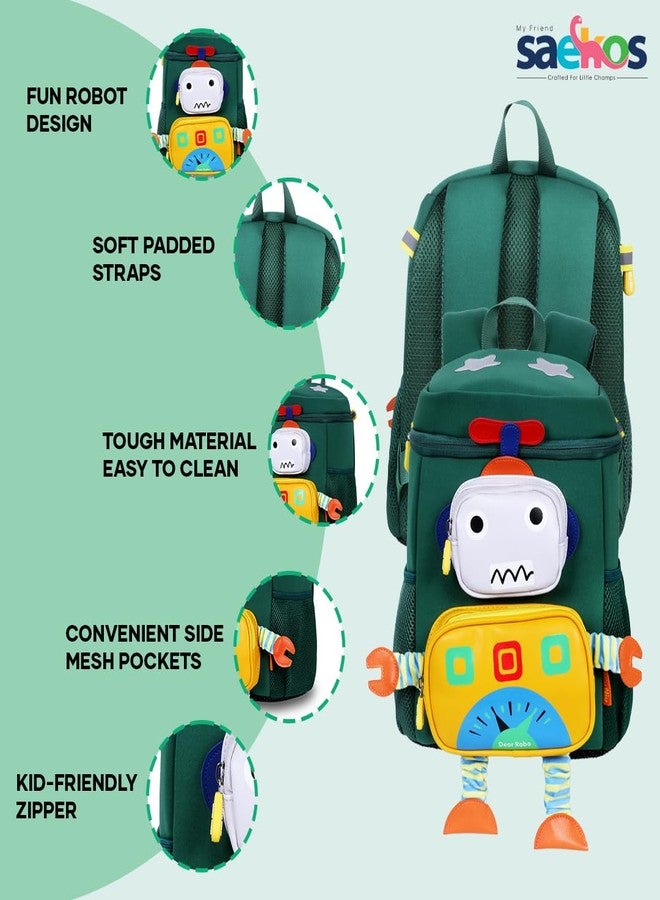 SAEKOS Kids School Bag for Preschool | Durable Water-Resistant Backpack for Toddlers Ages 2–5 | Fits A4 Books | Water Bottle Pocket | Comfortable Straps | School Bag for Boys and Girls - Image 2