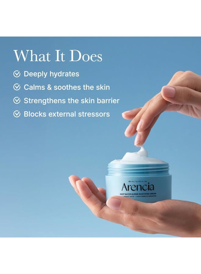 arencia كريم مهدئ من ديب ووتر سيرج، 2.70 أونصة سائلة، مع حمض الهيالورونيك، سيكا بي دي آر إن، والسيراميد - Image 3