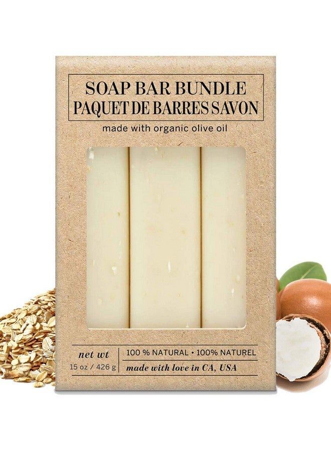 Olivia Care Exfoliating Bar Soap 3 Pack By Olivia Care 100% Natural & Organic Infused With Shea Butter & Oats Deep Clean Refreshing Moisturizing & Hydrating Triplemilled 3 X 5 Oz - Image 1