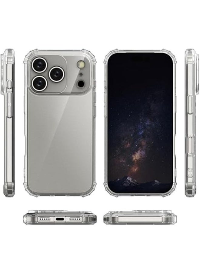 Compatible with iPhone 17 Pro  Clear Case [Shockproof] [Military Grade Protection] Soft Flexible TPU Phone Case with Reinforced Corners Fits iPhone 17 Pro, Ultra Clear - Image 4