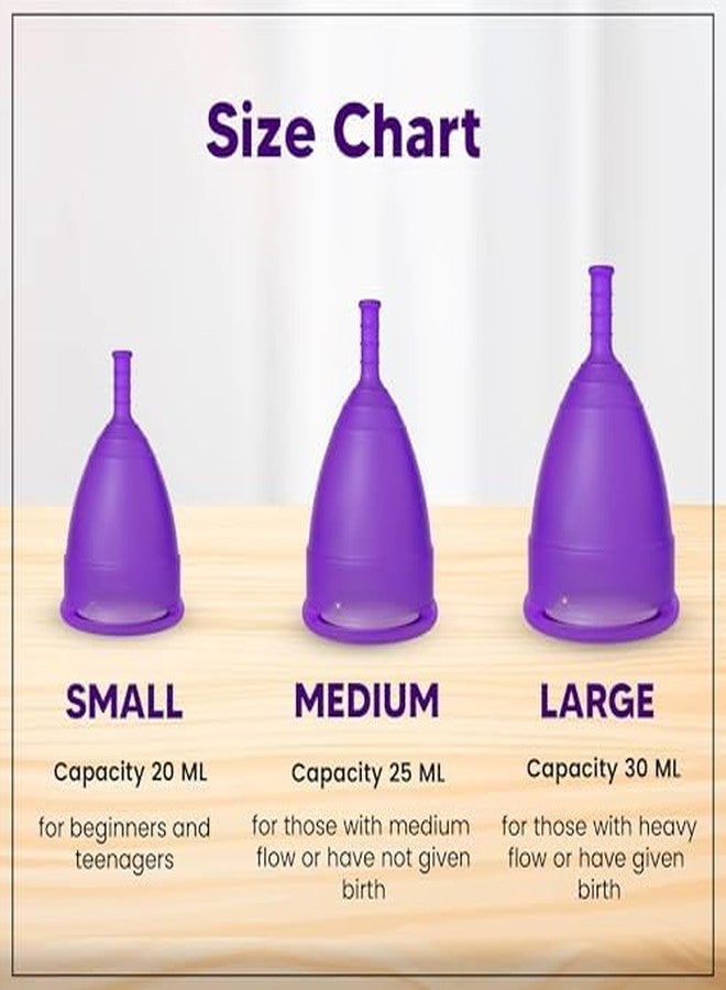 FemiSafe Reusable Menstrual Cup with Pouch | Medium Size | Made with 100% Medical Grade Silicone | BPA-Free, Odour-Free & Rash-Free | Protection for Up to 10-12 Hours | Pack of 1 - Image 3