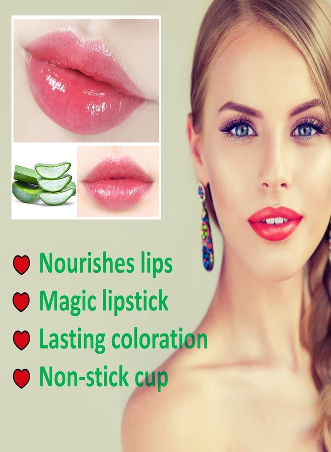 BKPPLZP 3 Pieces Aloe Vera Lipstick,Long Lasting Moisturizing Lip Balm,Nourishing Lip stick,Lipstick,Lip Balm,Magic Temp Color Change,Waterproof Lip Gloss Matte Makeup - Image 3