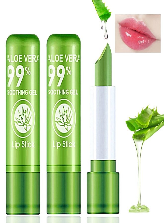 BKPPLZP 3 Pieces Aloe Vera Lipstick,Long Lasting Moisturizing Lip Balm,Nourishing Lip stick,Lipstick,Lip Balm,Magic Temp Color Change,Waterproof Lip Gloss Matte Makeup - Image 1
