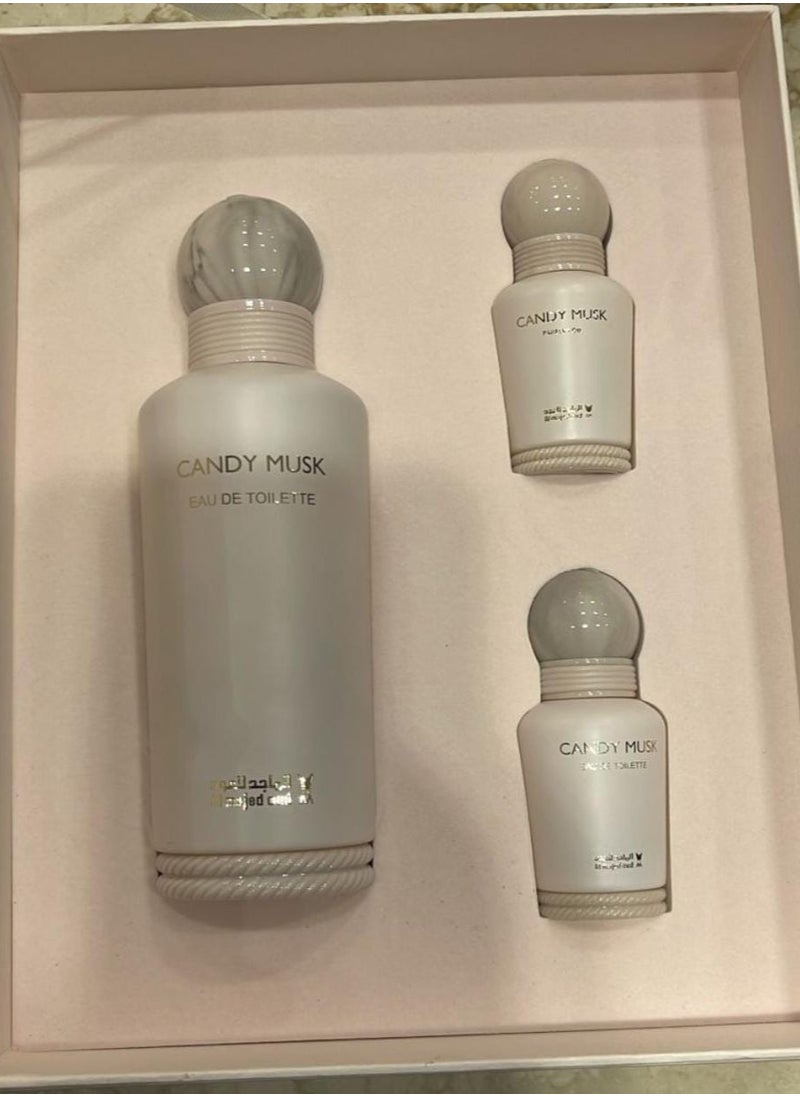 Al majed oud Candy Musk Perfume Set 150 ml +15ml + Oil 15 ml  - Image 2