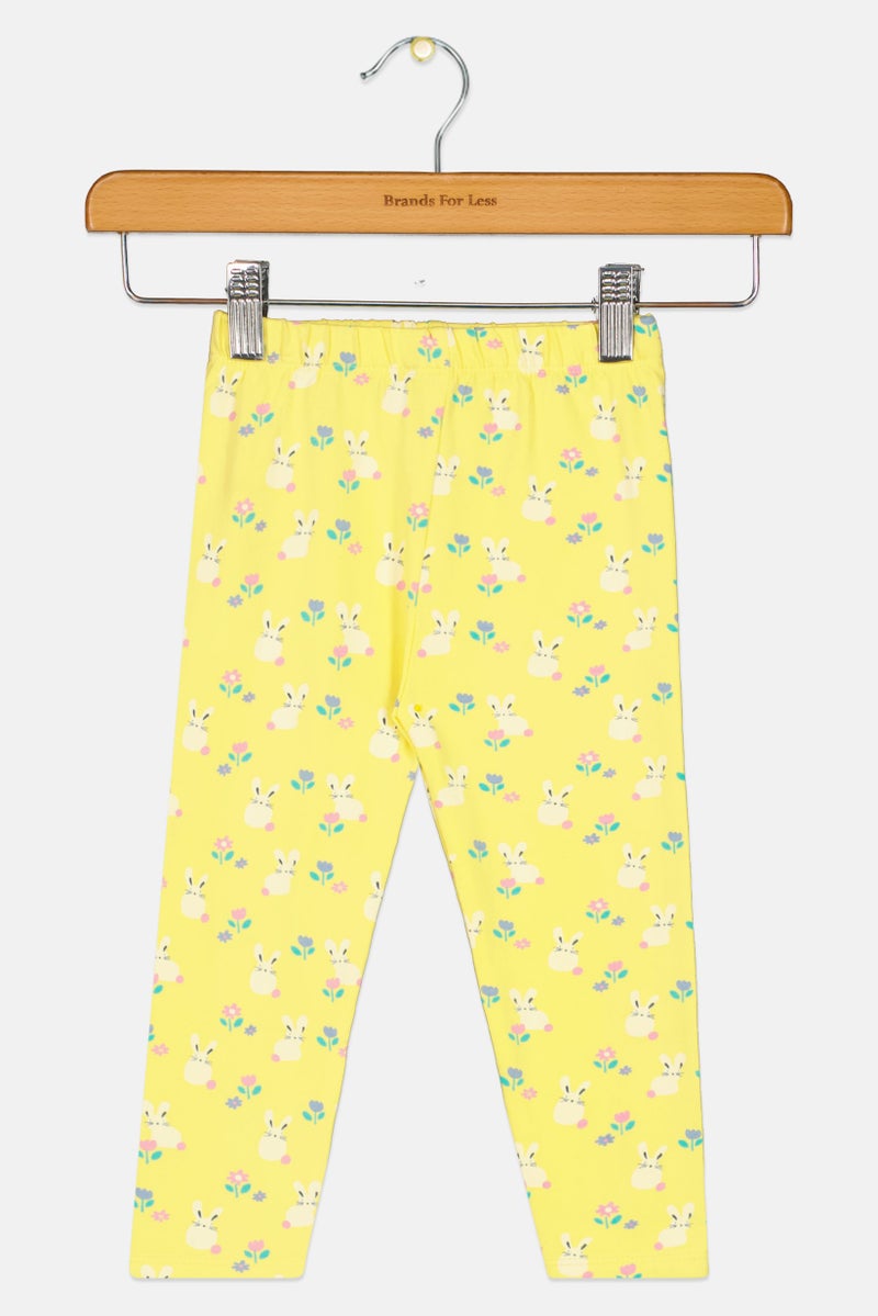 Hamleys Toddlers  Girl Floral Print Leggings, Multicolor - Image 1