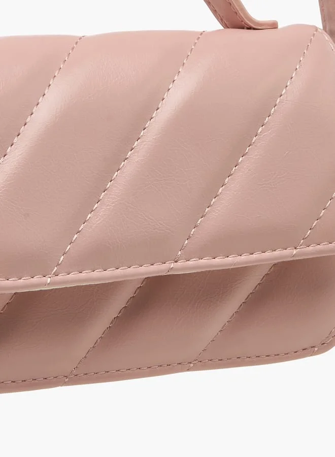 فلورا بيلا من شو إكسبرس Girls Quilted Crossbody Bag with Adjustable Strap and Magnetic Closure