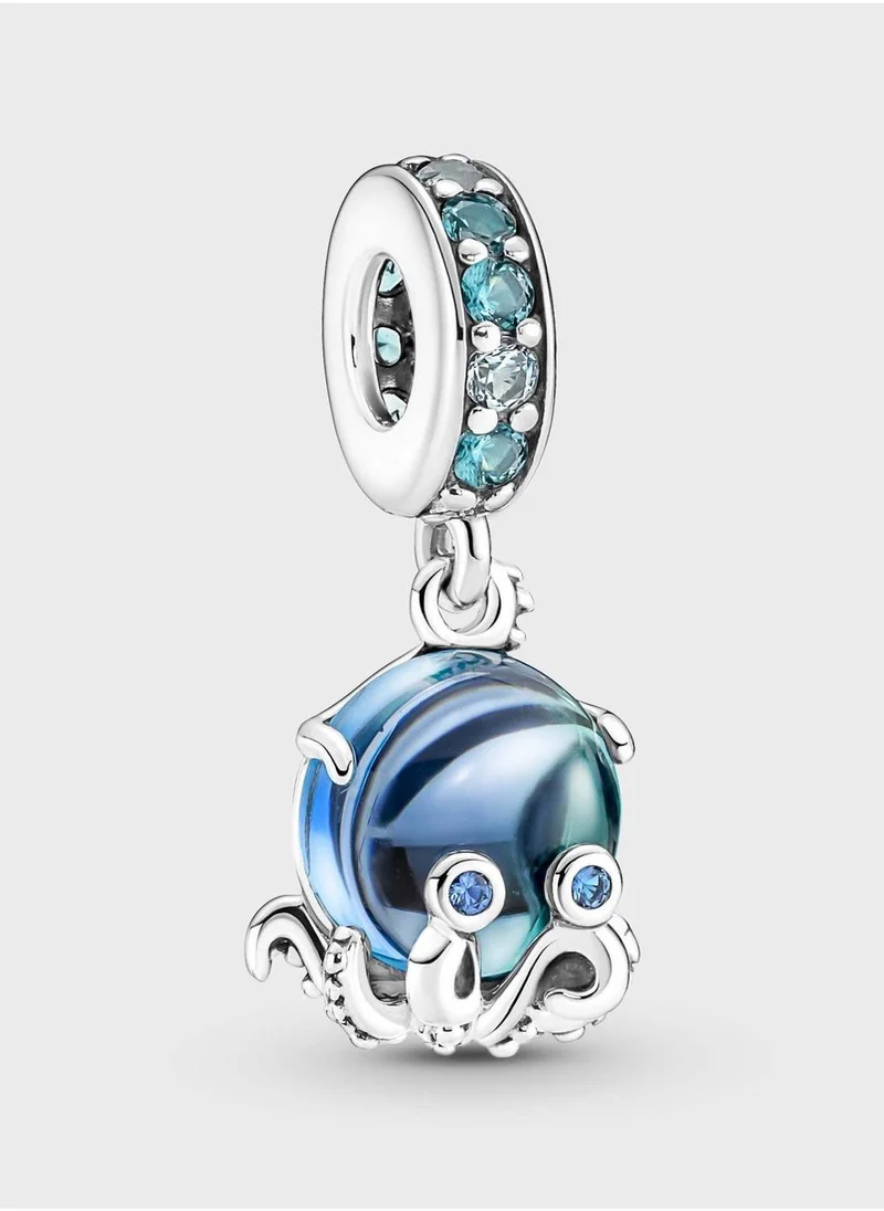 PANDORA Murano Glass Cute Octopus Dangle Charm