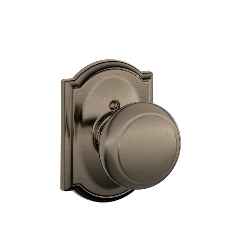 SCHLAGE Andover Knob with Addison Trim NonTurning Lock Antique Pewter F170 AND 620 ADD - Image 2