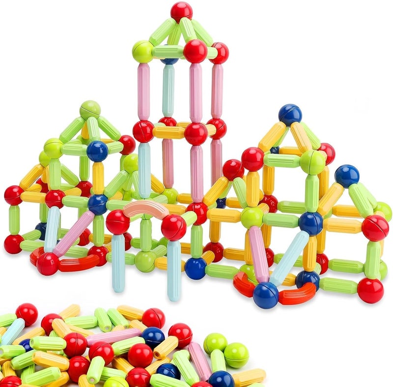 Sky Tech® Magnetic Sticks Building Blocks for Kids Toys for Girls | Magnetic Toys for Boys Age 3+Year 4 5 6 7 8 10 12 14 Old Educational Stem Learning Magnet Stick with Balls Game 36 Pcs - Image 1