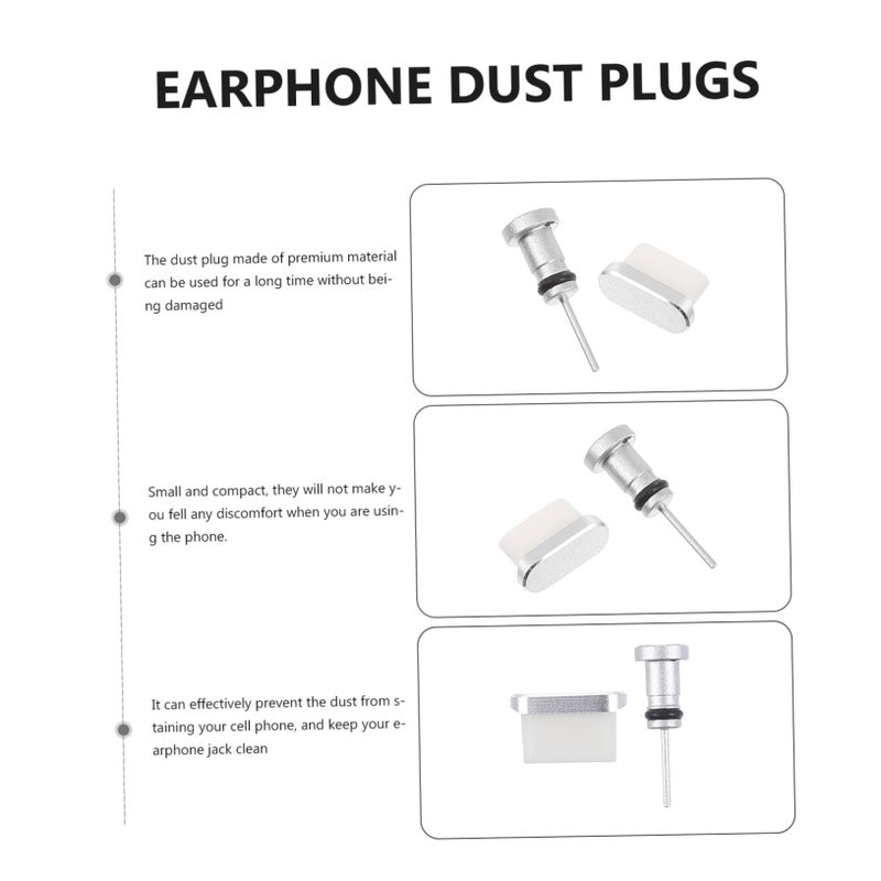 2 أزواج من سدادات الغبار USB Type C، أغطية مقبس سماعة الأذن، واقيات منفذ الشحن للهواتف، سهلة التركيب والإزالة، تمنع الأوساخ والشوائب للأجهزة - Image 3