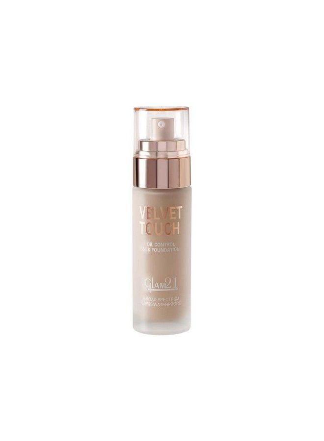Glam 21 Glam21 Velvet Touch Oil Control Silk Foundation;Waterproof High Coverage;Spf 35 Long Lasting;Light Natural50Gm - Image 1