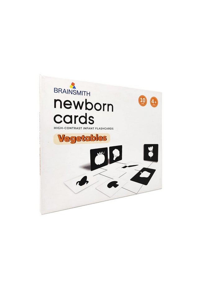 BRAINSMITH - Brainsmith Flash Card for Babies - Vegetable Learning, High-Contrast Picture Cards Set for New Born Baby and Infants (0-6 month old) - Sight and Brain Development - Image 1